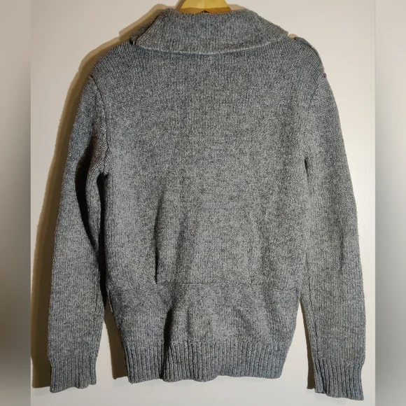 Forever 21 Twentyone Men Wool Blend Hooded Button Up Sweater Jacket Size S Gray - Picture 4 of 4